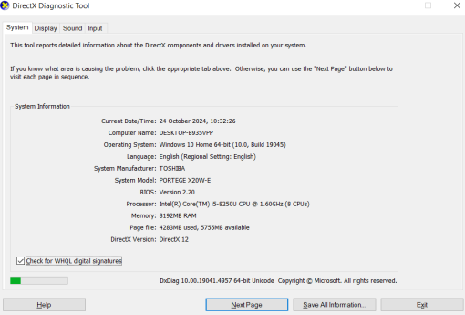 TOSHIBA Portege X20W-E 2 in 1 Core i5 Gen 8 RAM 8GB SSD 256GB - Image 2