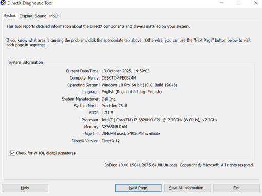 DELL Precision 7510 Core i7 Gen 6HQ RAM 32GB SSD 240GB Nvidia Quadro M2000M - Image 19
