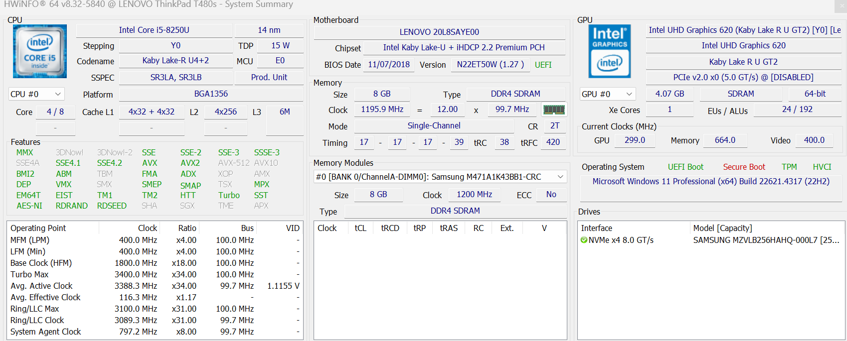 Lenovo ThinkPad T480s Core i5 Gen 8 RAM 8GB SSD 256GB NVMe - Image 8
