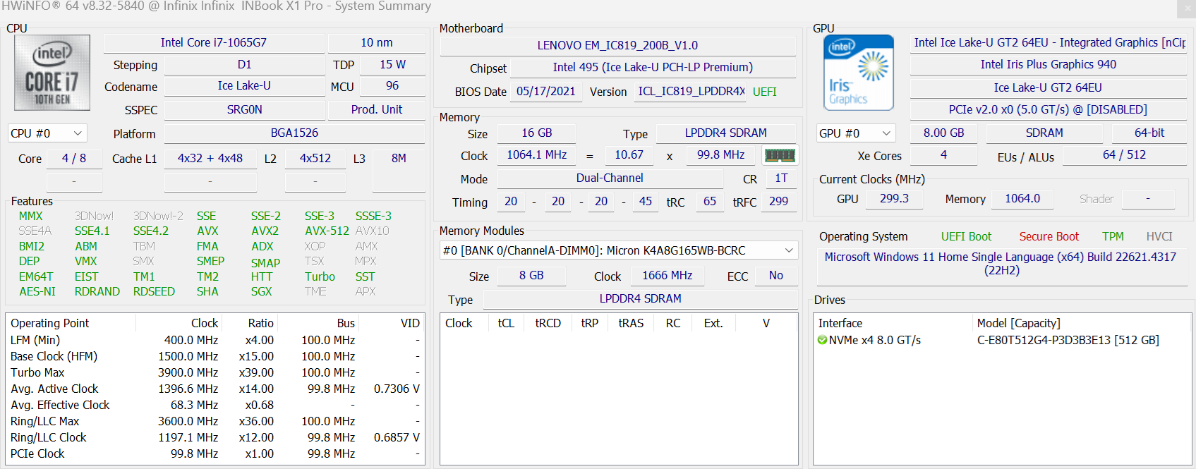 Infinix InBook X1 Pro Intel Core i7 Gen 10 RAM 16GB SSD 512GB NVMe - Image 9
