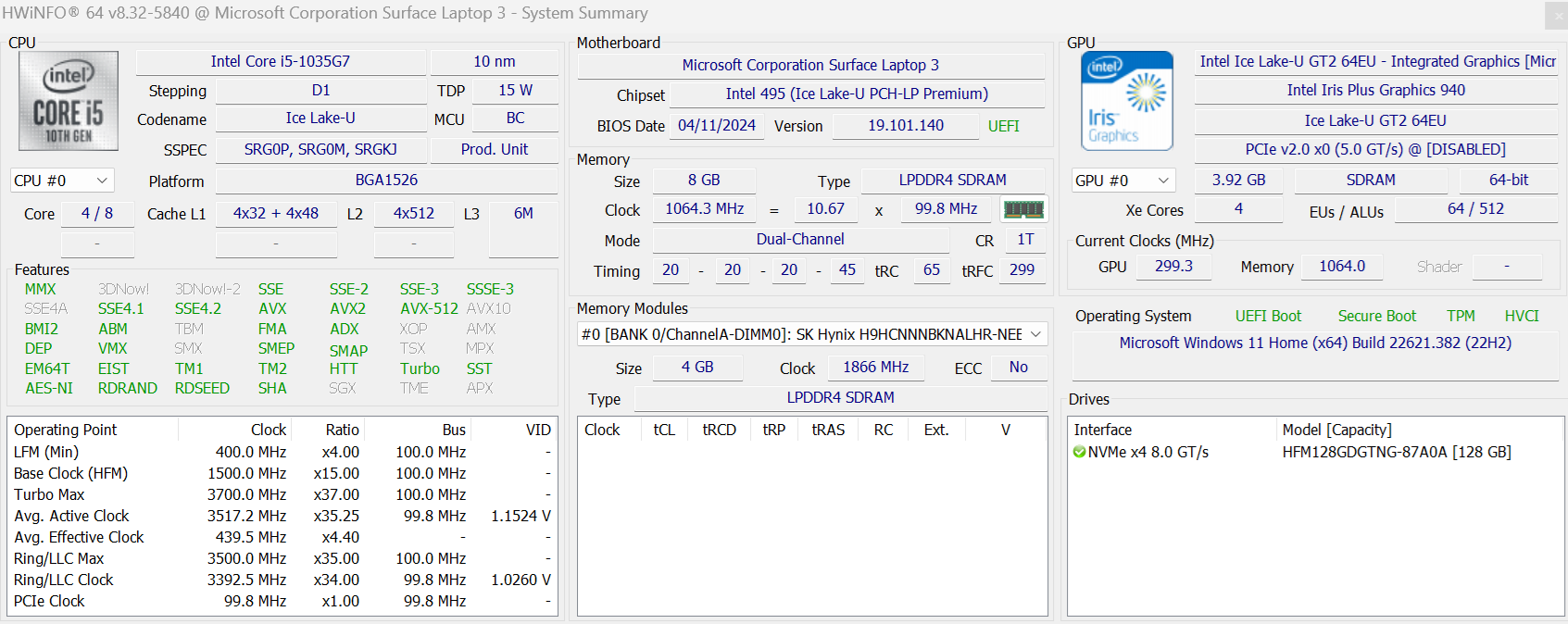 Microsoft Surface Laptop 3 Intel Core i5 Gen 10 RAM 8GB SSD 128GB NVMe - Image 7