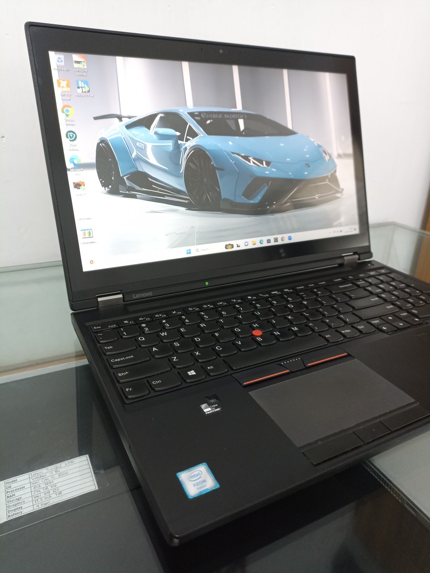 Lenovo ThinkPad P50 Intel Xeon E3-1535M RAM 32GB Dual Storage Nvidia Quadro M2000M - Image 4