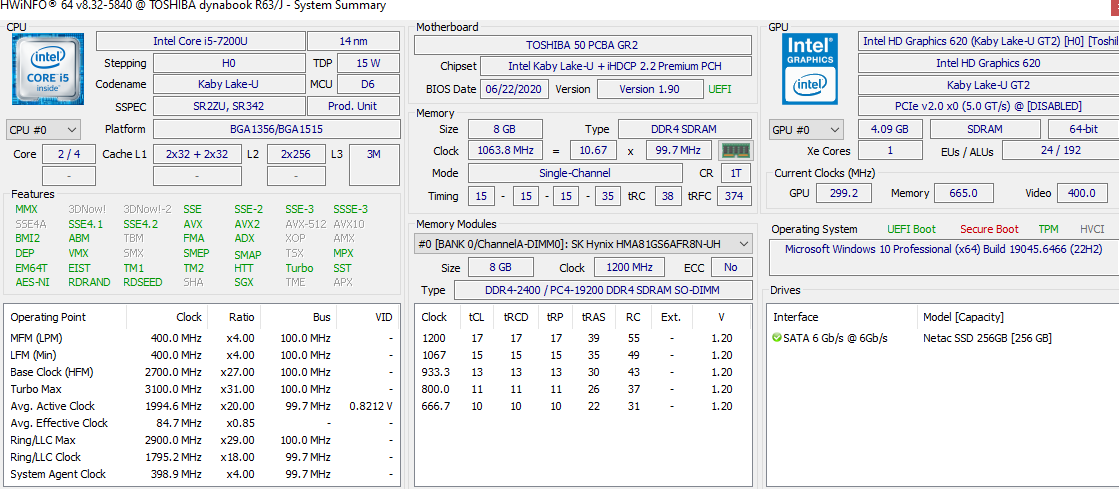 Toshiba DynaBook R63/H Core i5 Gen 7 RAM 8GB SSD 256GB - Image 9